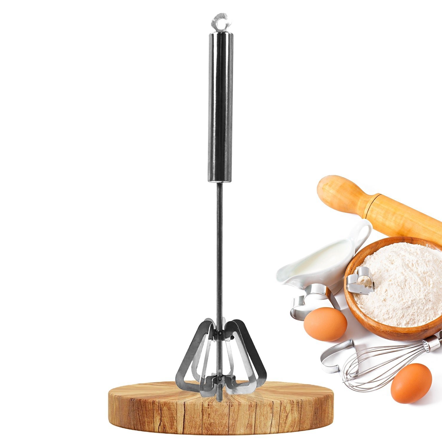 Hand Push Mixer � Stainless Steel Egg Whisk & Blender | Konvex