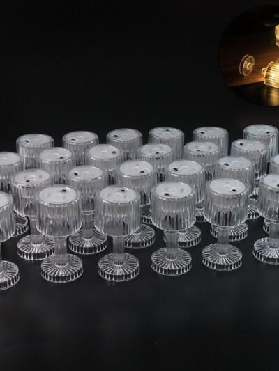 LED Crystal-Effect Table Lamps – Set of 24 Decorative Lights