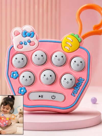 Cute Cartoon Music Push Button Toy Keychain � Light & Portable Fun