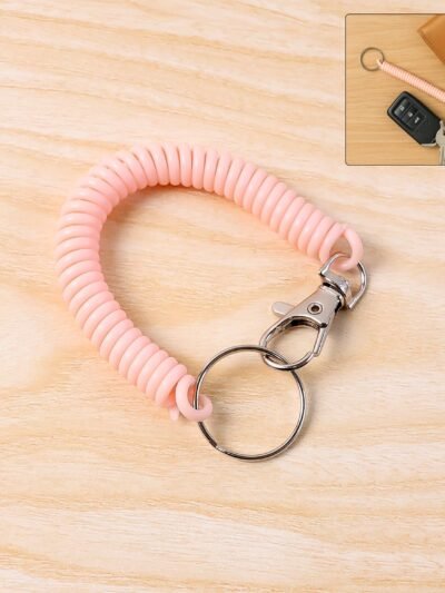 Spiral Coil Keychain Bracelet – Flexible & Durable Wrist Key Holder