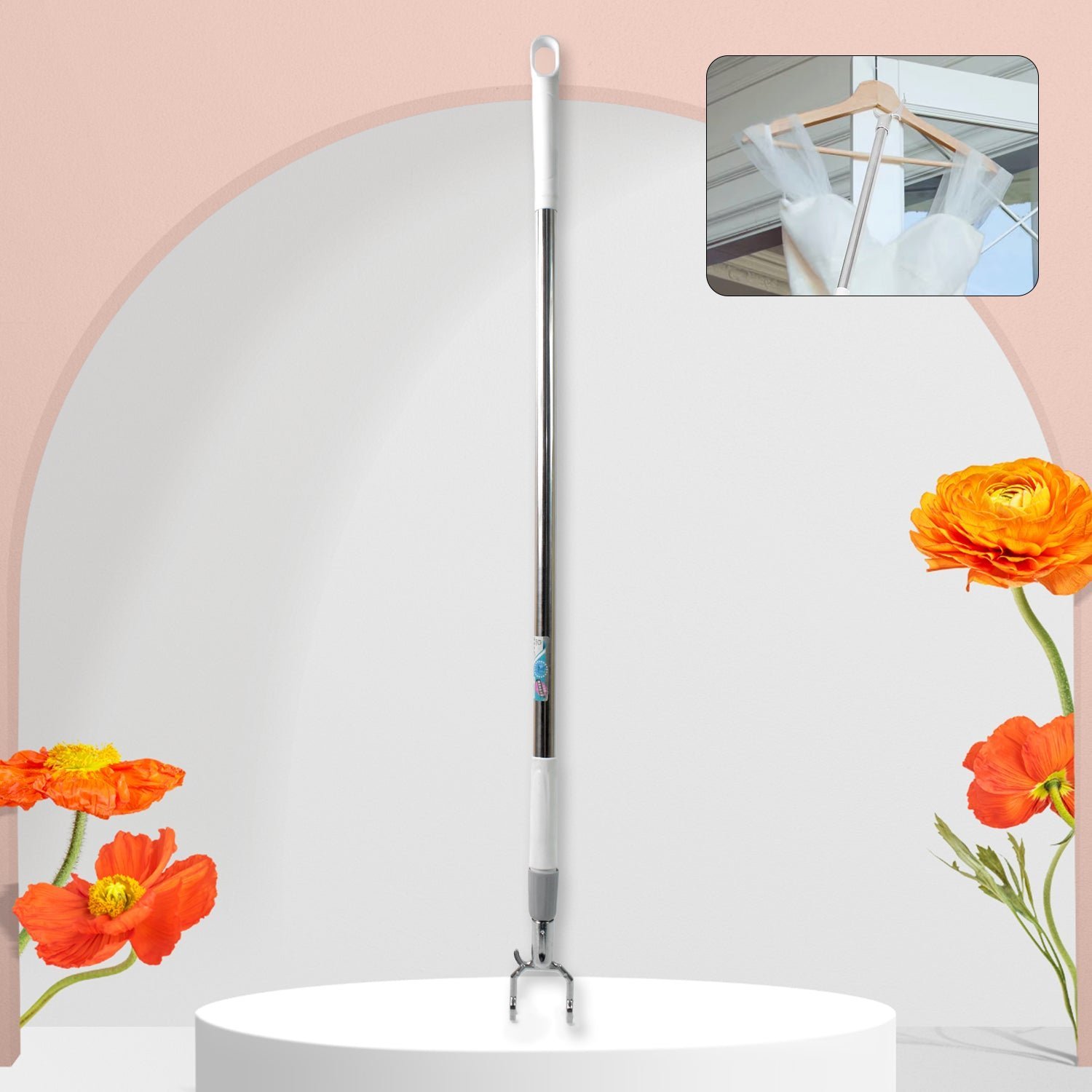 Telescopic Clothes Hook � Extendable Garment Hanger (155 cm) | Indo Glow