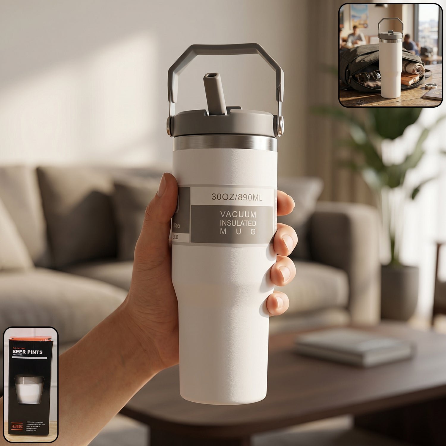 Vacuum Insulated Stainless Steel Tumbler � Keeps Beverages Hot & Cold
