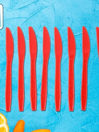 Plastic Knives – Durable Reusable Cutlery Pack of 8