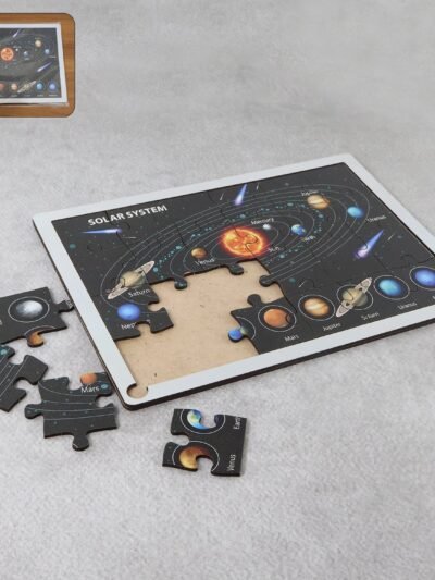 Solar System Puzzle for Kids – Educational Wooden Space Toy
