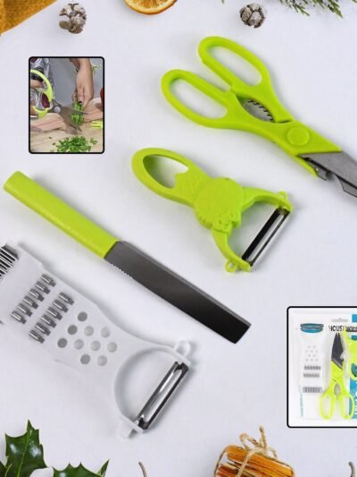 Kitchen Cutting Set – 4-Piece Stainless Steel Multi-Tool Kit