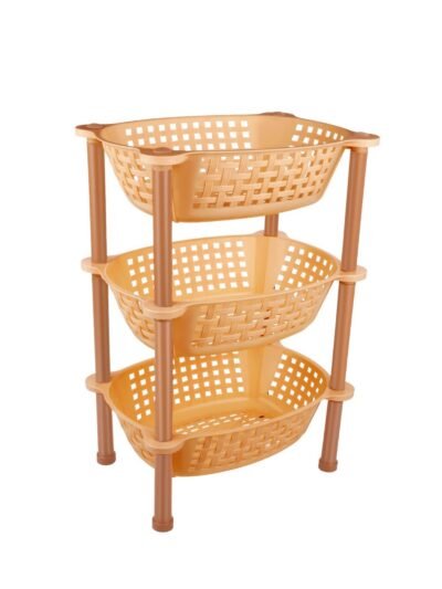 Plastic Storage Rack – 3-Tier Multipurpose Organizer | Organivo