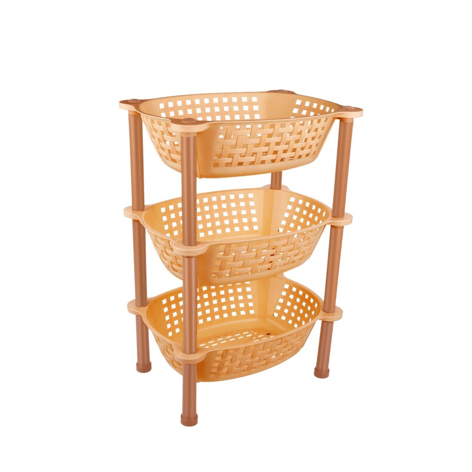 Plastic Storage Rack – 3-Tier Multipurpose Organizer | Organivo
