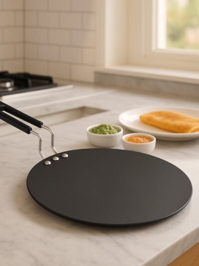 Non-Stick Flat Roti Tawa – Durable 9-Inch Iron Cookware