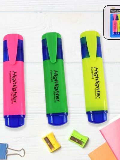 Assorted Color Highlighter Pens – Water-Based Broad Tip Set