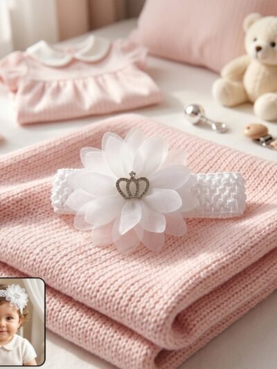 Baby Hair Headband � Soft Elastic Floral Crown Accessory