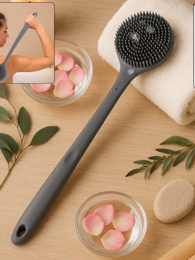 Silicone Back Scrubber Brush – Long Handle for Gentle Exfoliation