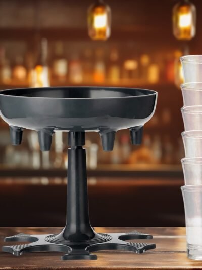 Shot Glass Dispenser – 6-Shot Party Set with Tray & Glasses | Siplix