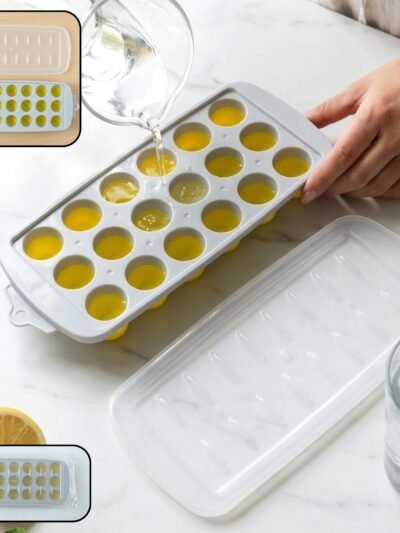 Round Ball Ice Cube Tray with Lid – Creates Elegant Ice Spheres