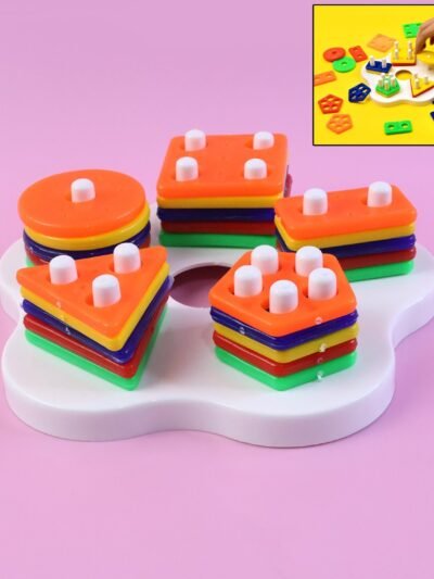Geometric Stacking Sorter Toy – Toddler Shape Learning & Skills
