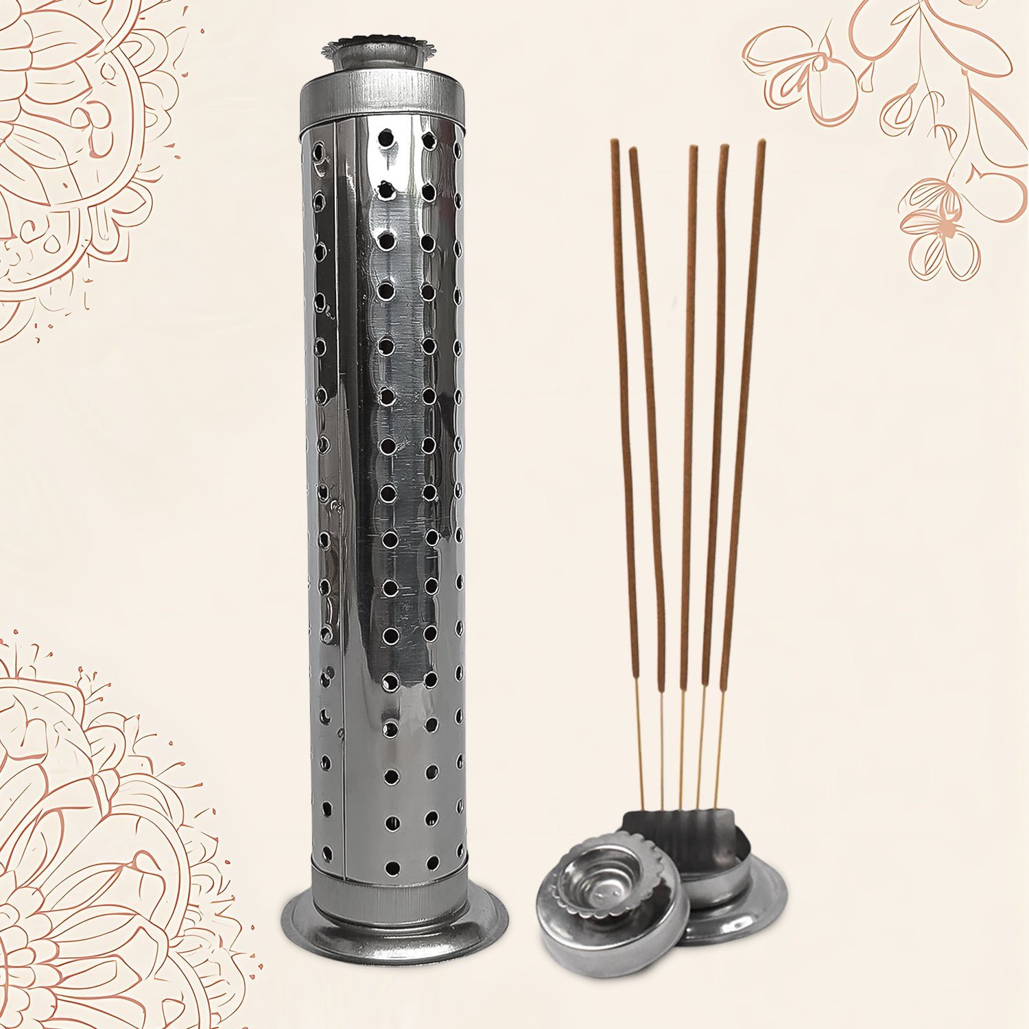 Stainless Steel Agarbatti Stand – Safe Ash Catcher for Puja