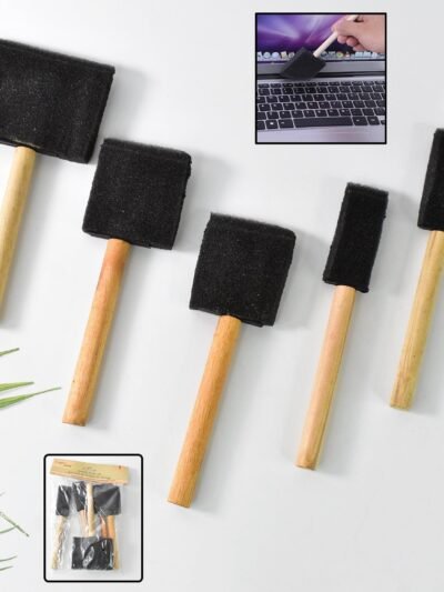 Sponge Paint Brushes – 5-Piece Set with Wooden Handles | PaintEdge