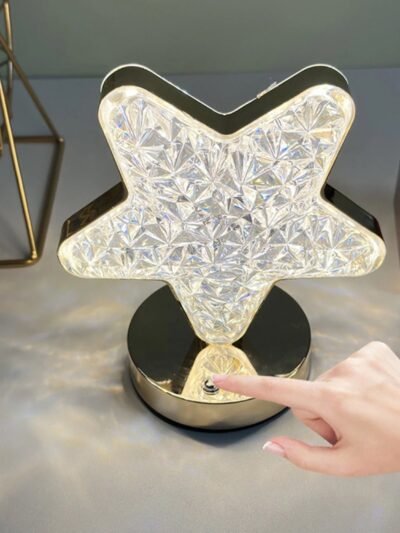 Crystal Diamond Lamp – USB Rechargeable, Dimmable LED | Styleva