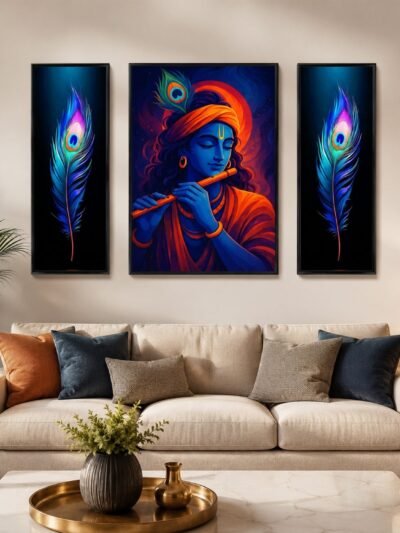 Krishna Wall Art � Vibrant MDF Painting for Spiritual D�cor