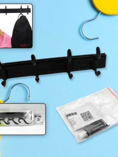 Wall Mount Coat Hanger – 4 Hooks, Damage-Free Eco Adhesive | GlimmerHome