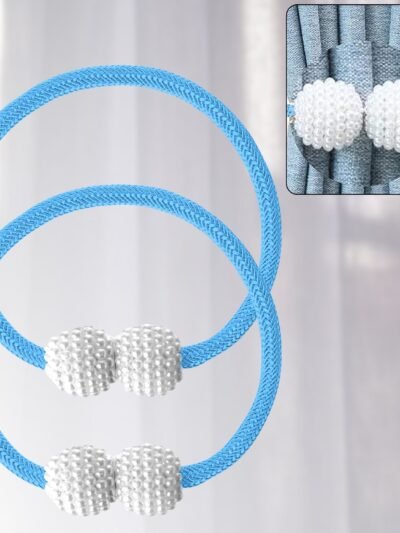 Magnetic Curtain Tiebacks – Elegant No-Drill Pearl Holdbacks (2 Pc)