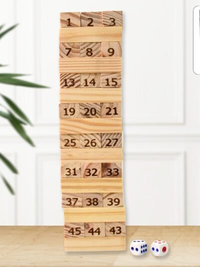 Wooden Tumbling Tower Game � 48pc Family Stacking Blocks | Puzzle Vista