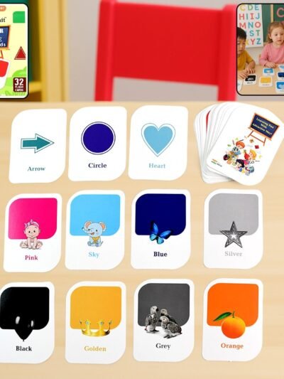 Color & Shape Flashcards – 32-Piece Early Learning Set for Toddlers