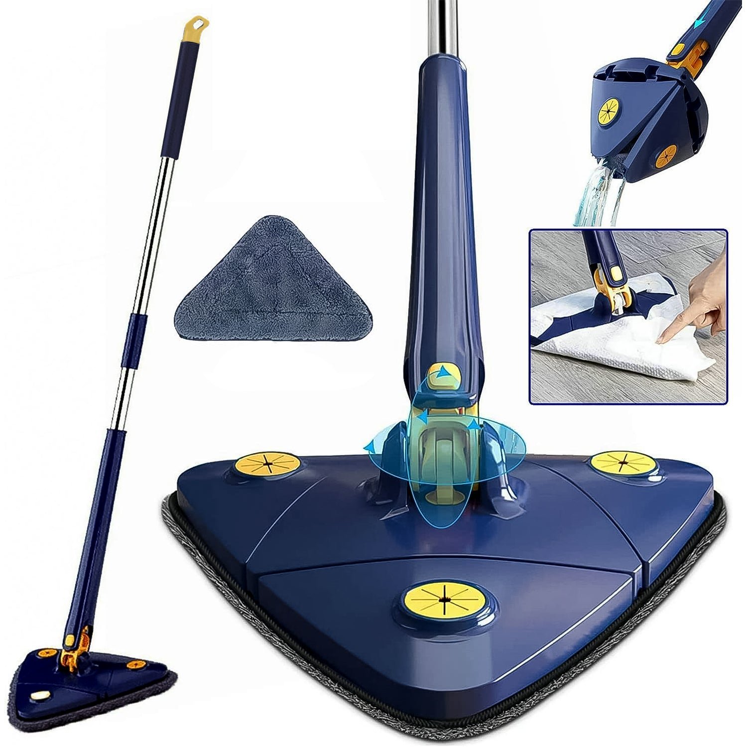 Triangle Mop � 360� Rotatable, Extendable Handle | Storenzo