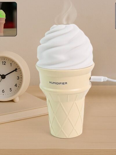 Ice Cream Cone Humidifier – Portable Air Freshener with LED