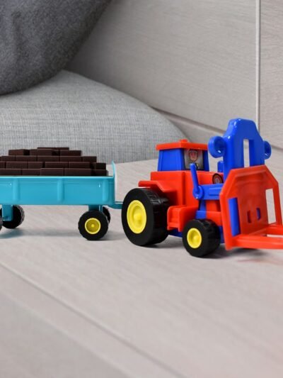 Friction Tractor Toy � Durable Plastic with Bricks Trolley | Aditi