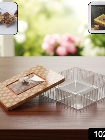 Plastic Dry Fruit Box – 4 Compartment Airtight Storage | Lunchie Bunchie