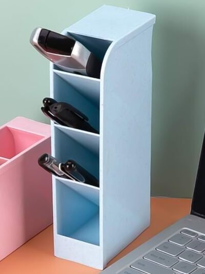 Desktop Pen Holder – 4 Comp. Stationery Organiser for Office | VoltDesk