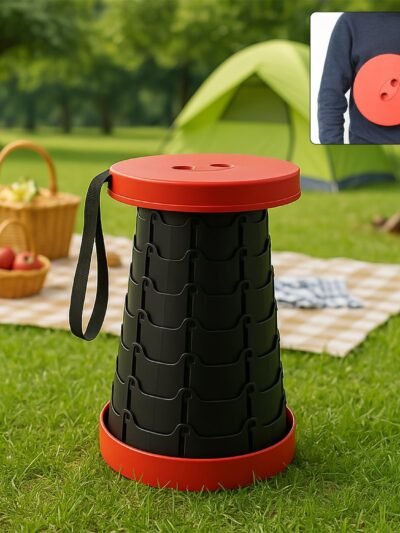Telescopic Folding Stool – Adjustable Compact Portable Seat