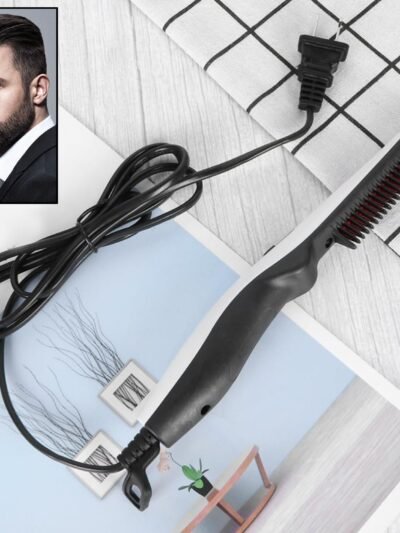 Electric Hair Straightening Comb – Portable & Safe Styling | Calm & Curl