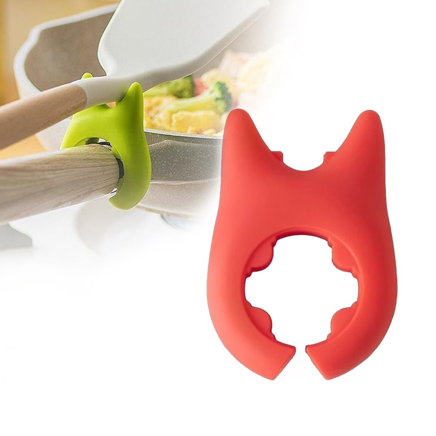Plastic Pot Holder with Cat Ear Design – Adjustable & Heat-Resistant