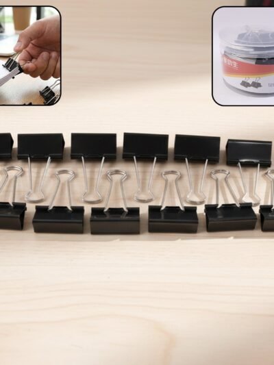 51 mm Large Binder Clips – Strong Secure Paper Holders (12 Pc Set)