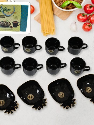 Ceramic Tea Set – Pineapple Design 12-Piece Drinkware | NG