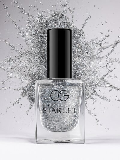 Silver Moonlight Glitter Nail Paint – Long-Lasting Sparkle Finish