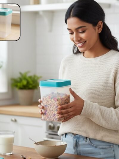 Plastic Food Storage Container – Keeps Dry Foods Fresh & Organized