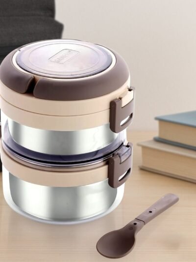 Stainless Steel Insulated Lunch Box – Leakproof Double Layer Tiffin