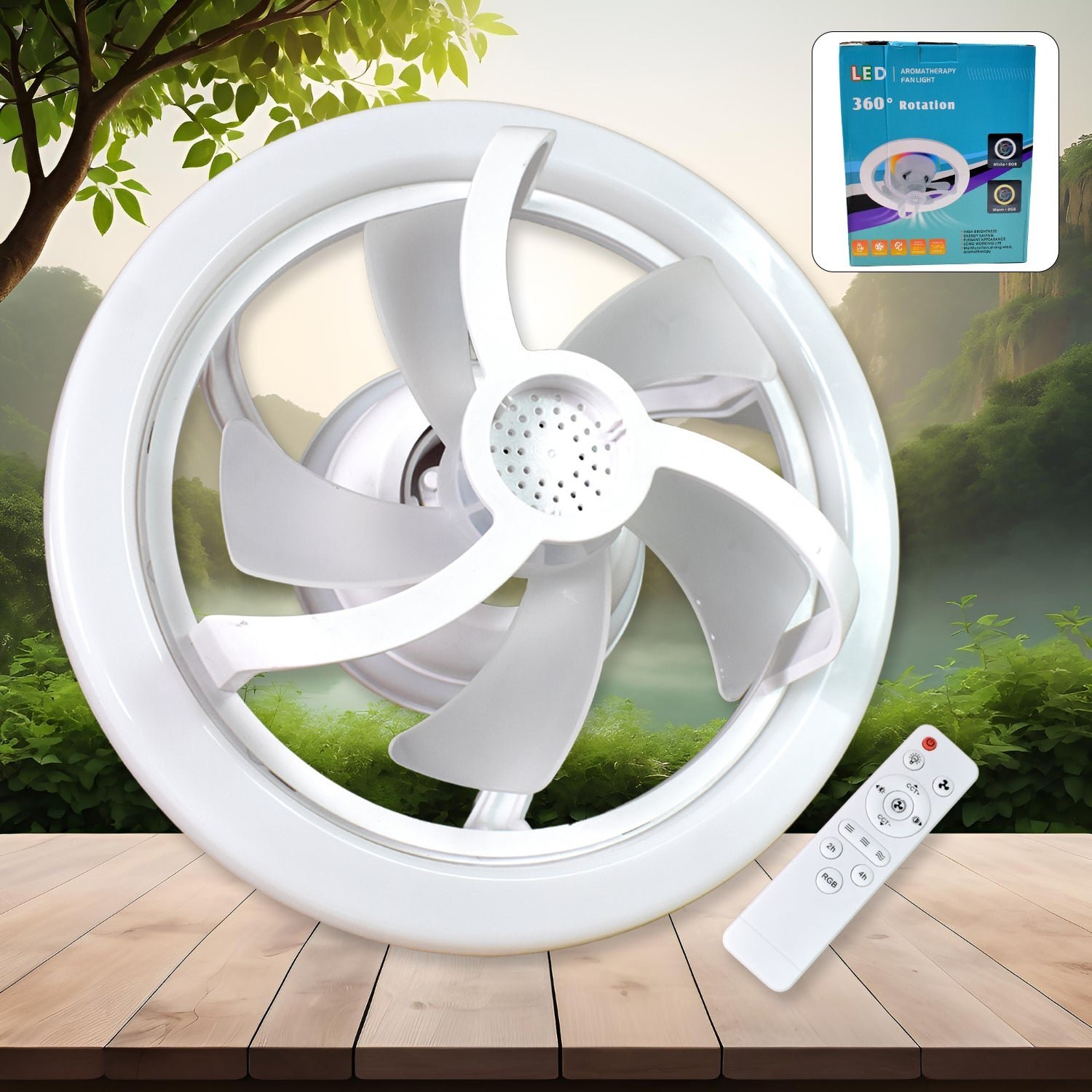 Smart Ceiling Fan � 360� Rotation & LED Light | VoltDesk