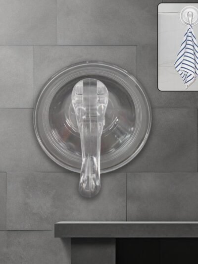 Plastic Suction Cup Hook – Heavy Duty Clear Hold (1 Pc)