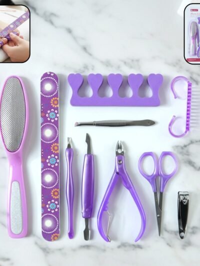 Manicure & Pedicure Nail Care Tool Set – Complete 10-Piece Grooming Kit