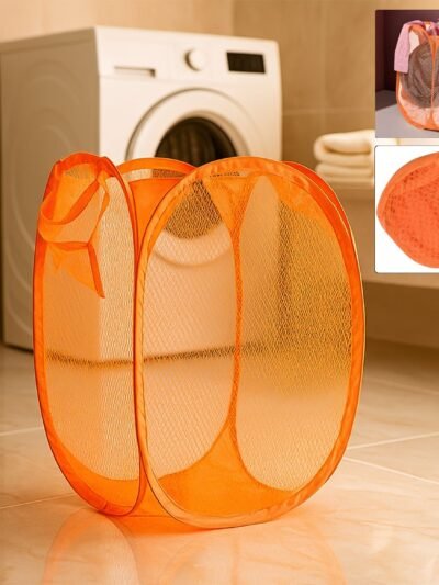 Foldable Mesh Laundry Basket – Lightweight, Breathable Hamper