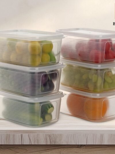 Plastic Food Storage Containers – 6-Piece Airtight Set for Kitchen