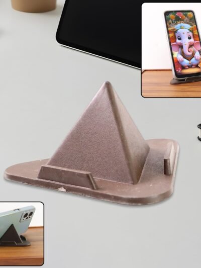 Pyramid Brown Mobile Stand – Adjustable 3-Angle Phone Holder