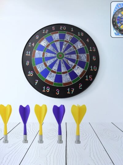 Magnetic Dart Board – Safe Indoor Outdoor Game with 6 Soft-Tip Darts