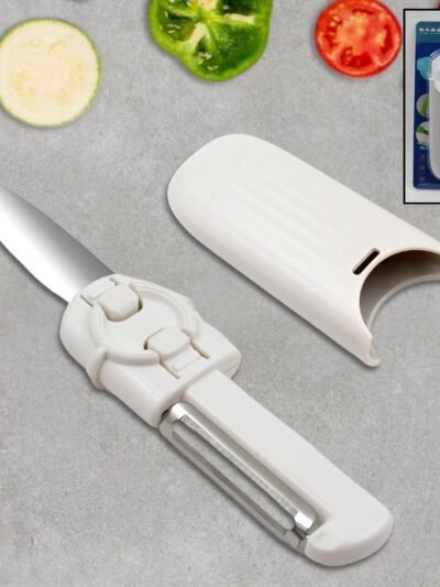 2-in-1 Knife Peeler – Stainless Steel & Portable | Quickslice
