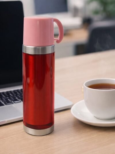 Insulated Travel Mug 500ML – Spill-Proof Lid & Steel Base
