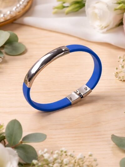 Premium Fancy Wrist Bracelet – Stylish Silicone Metal Design