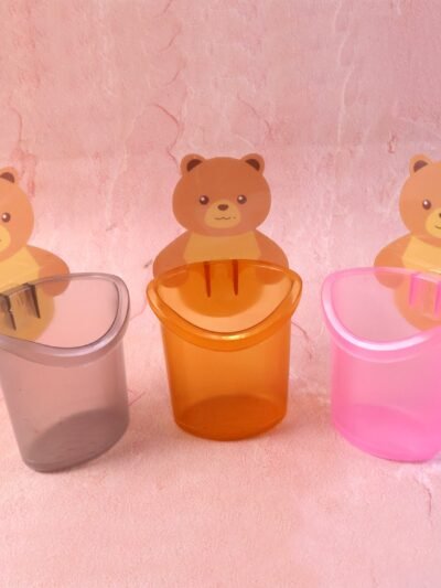 Teddy Bear Toothbrush Holder – Cute Wall-Mounted Kids Organizer